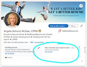 How to Use LinkedIn's #opentowork feature, tips by RedRocketResume