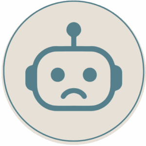 icon of frowning robot