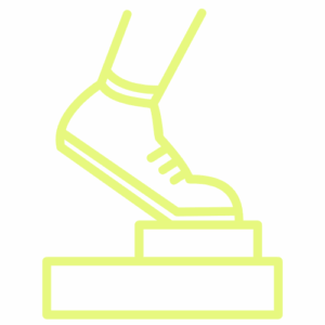 foot taking a step upward